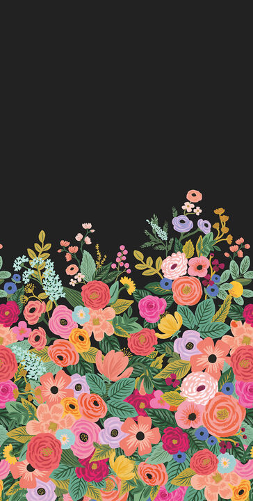 Garden Party Black Wall Mural