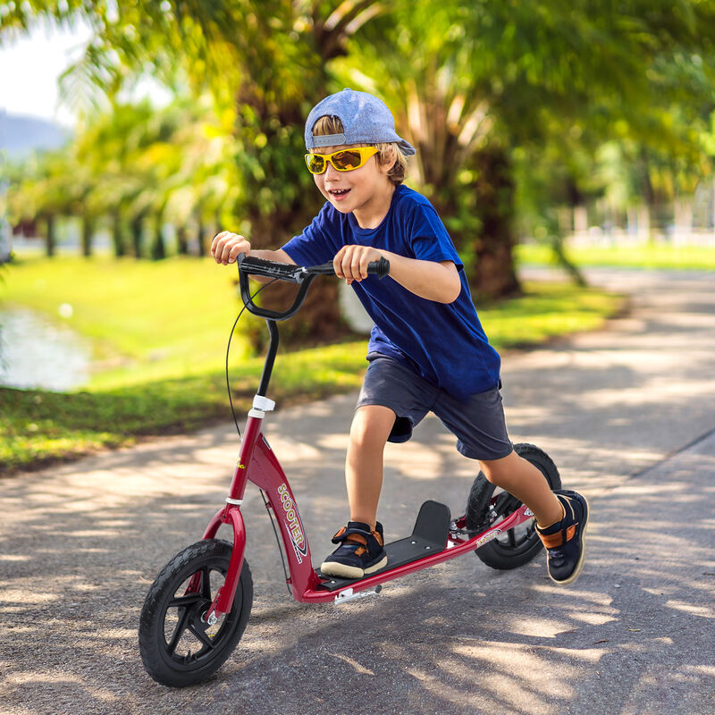 BreeBe Kick Scooter with Adjustable Height Handlebar, Non-slip Footplate, Big Wheels, Rear Brake image number 1