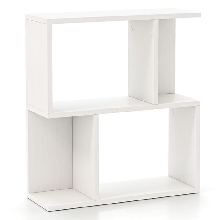 Hivvago 3-Tier Bookshelf with Display Shelf for Small Space
