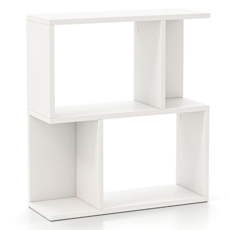 Hivvago 3-Tier Bookshelf with Display Shelf for Small Space