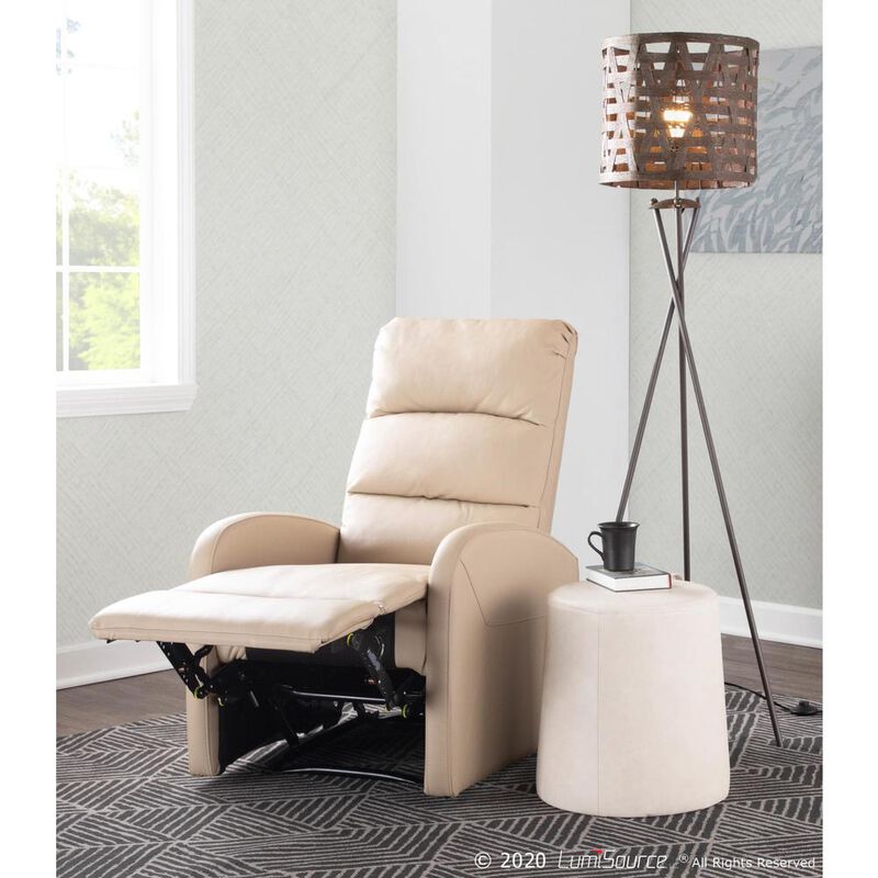 LumiSource Black PU Dormi Recliner Chair