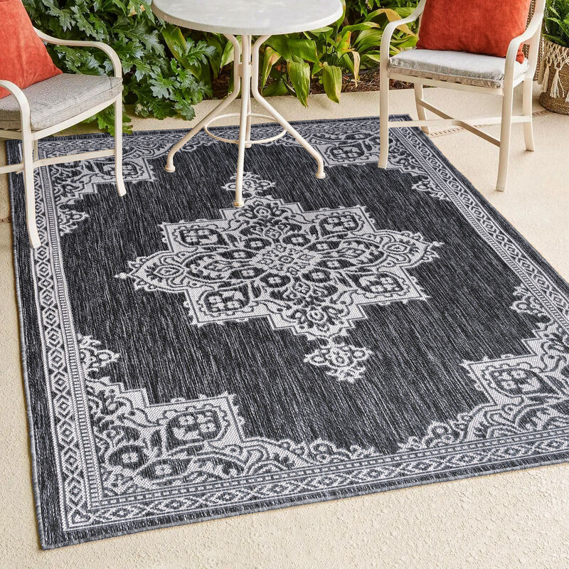 Arden Vintage Casual Medallion Indoor/Outdoor Area Rug