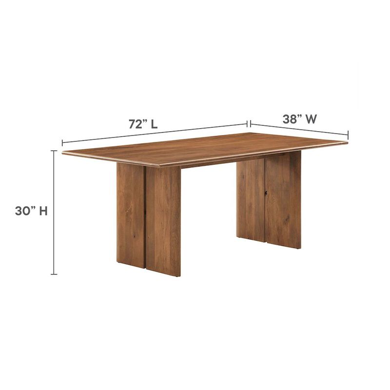 Amistad 72" Wood Dining Table and Bench Set image number 2