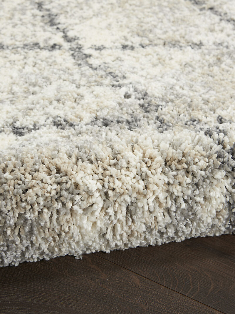 Oslo Shag OSL01 Ivory/Gray 5'3" x 7'9" Rug