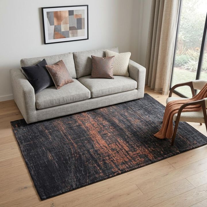 HomeRoots Abstract Non Skid Area Rug