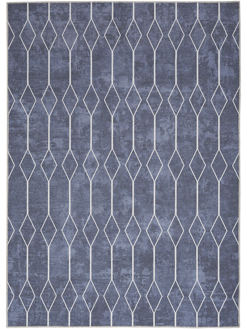 Machine Washable Series 1 SR107 Navy 4' x 6' Rug