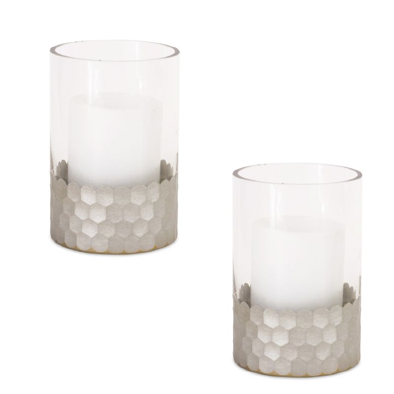 Set of 2 Elegant Candle Holders for Home D&eacute;cor and Ambient Lighting