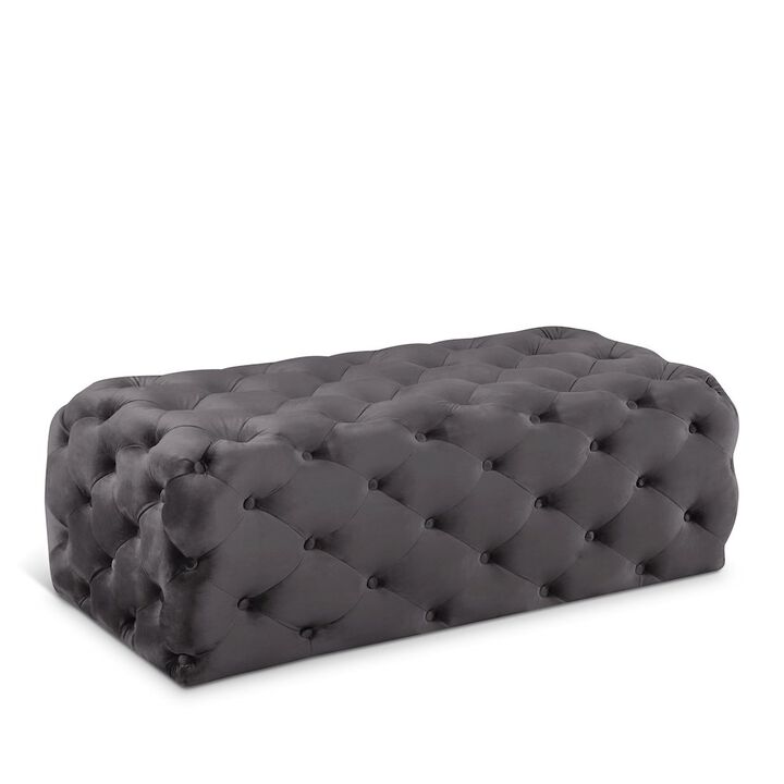 Meridian Furniture Casey Velvet Ottoman/Bench