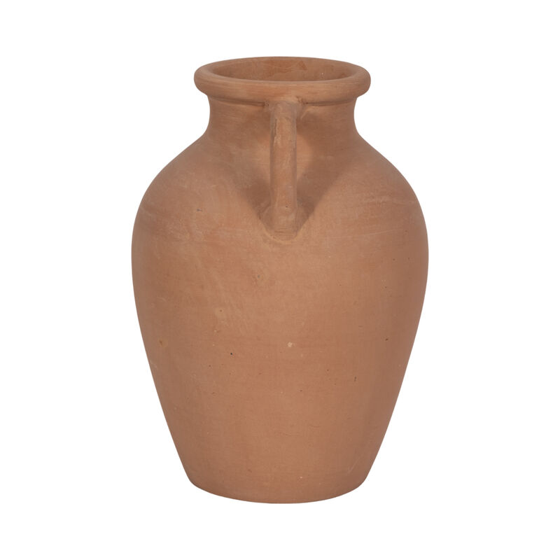 Terracotta, 13" Vase With Handles, Natural image number 3