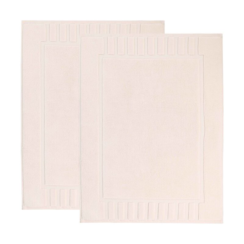 Modern Absorbent Cotton Bath Mat Set of 2 with Washable Fabric image number 0