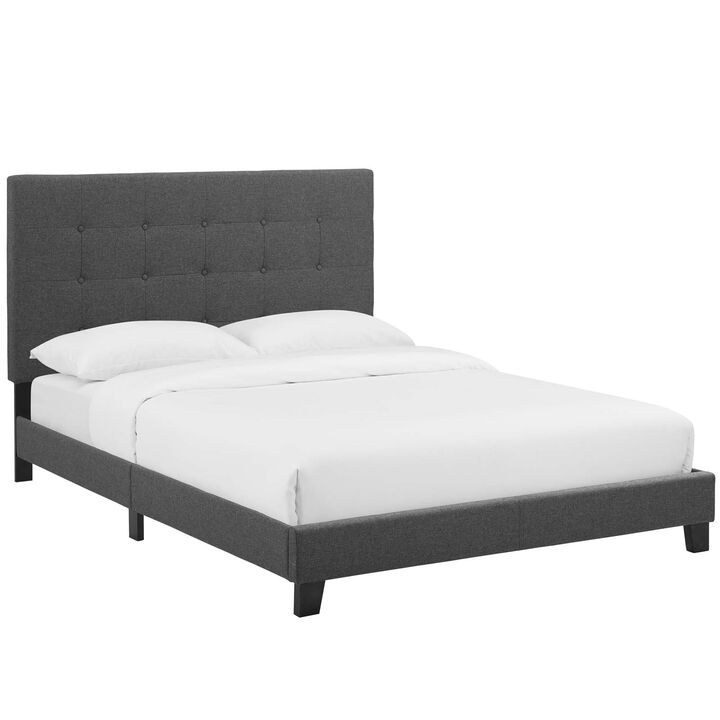 Modway - Melanie King Tufted Button Upholstered Fabric Platform Bed