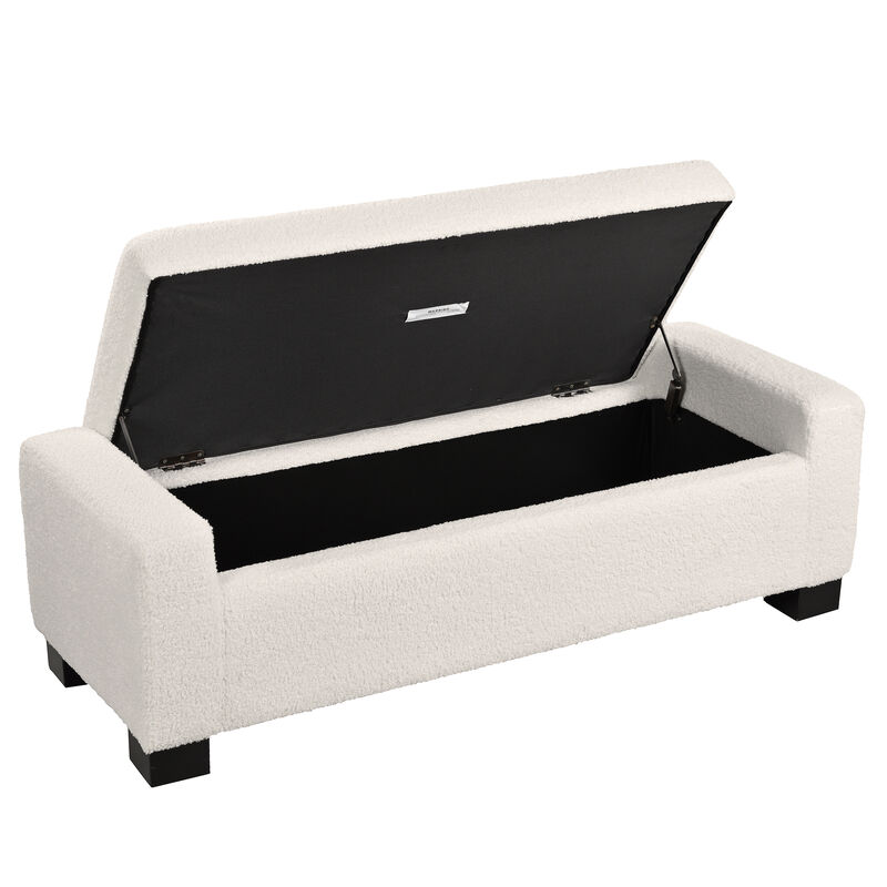 Merax Ottoman Bench Textured Fabric Rectangular Design