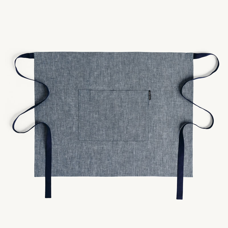 Solino Home 100% Pure Linen Bistro Apron - Kitchen Linen image number 0