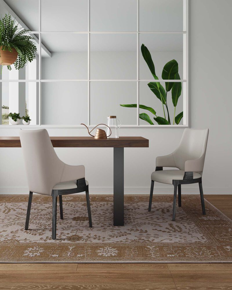 Kara Gray Dining Arm Chairs (Set of 2)