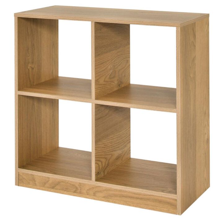 Hivvago 4-Cube Kids Bookcase with Open Shelves