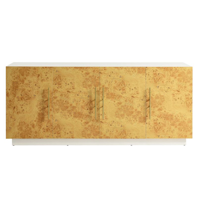 Abel 69 Inch Burl Wood Sideboard Buffet TV Stand image number 5