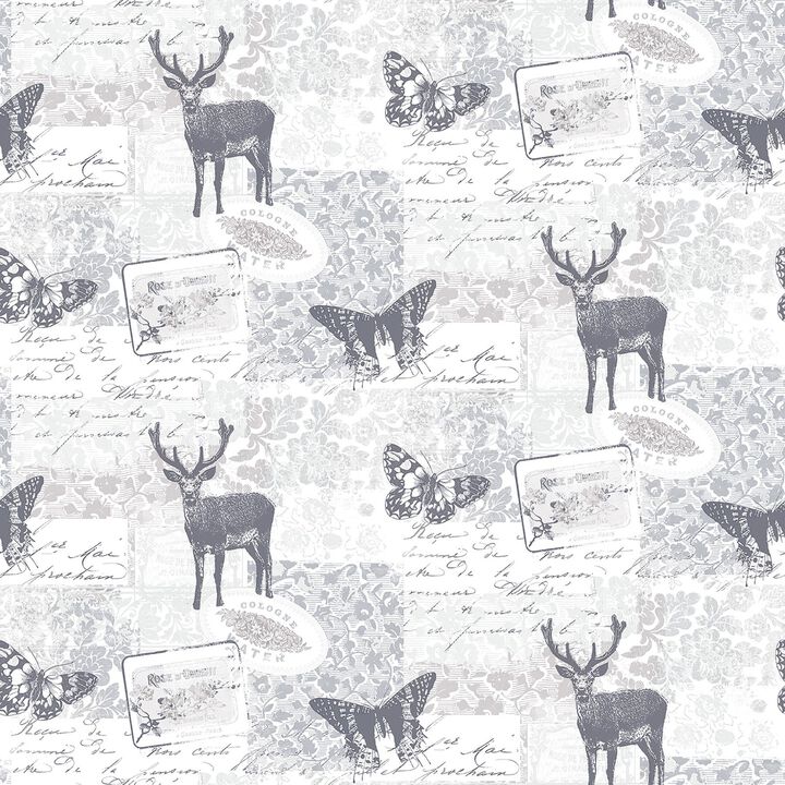 Nordic Elements Motif Silver Grey Wallpaper G56296