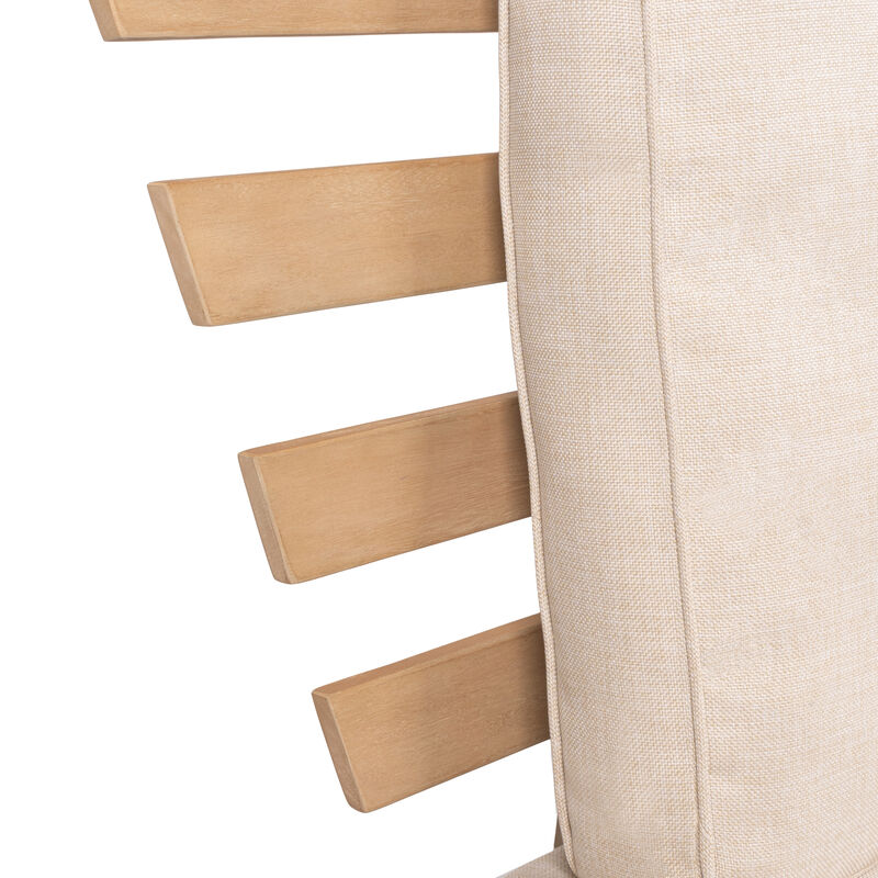 Hartley 2-Seat Modern Scandinavian Folding Wood Outdoor Day Bed Sofa