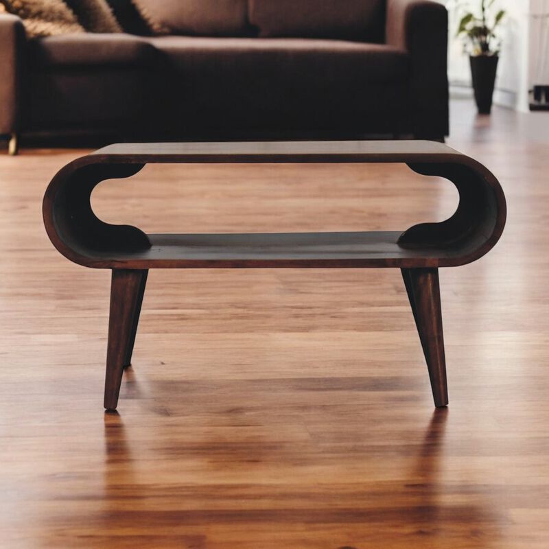 Artisan Furniture Solid Wood Open California Walnut Coffee Table