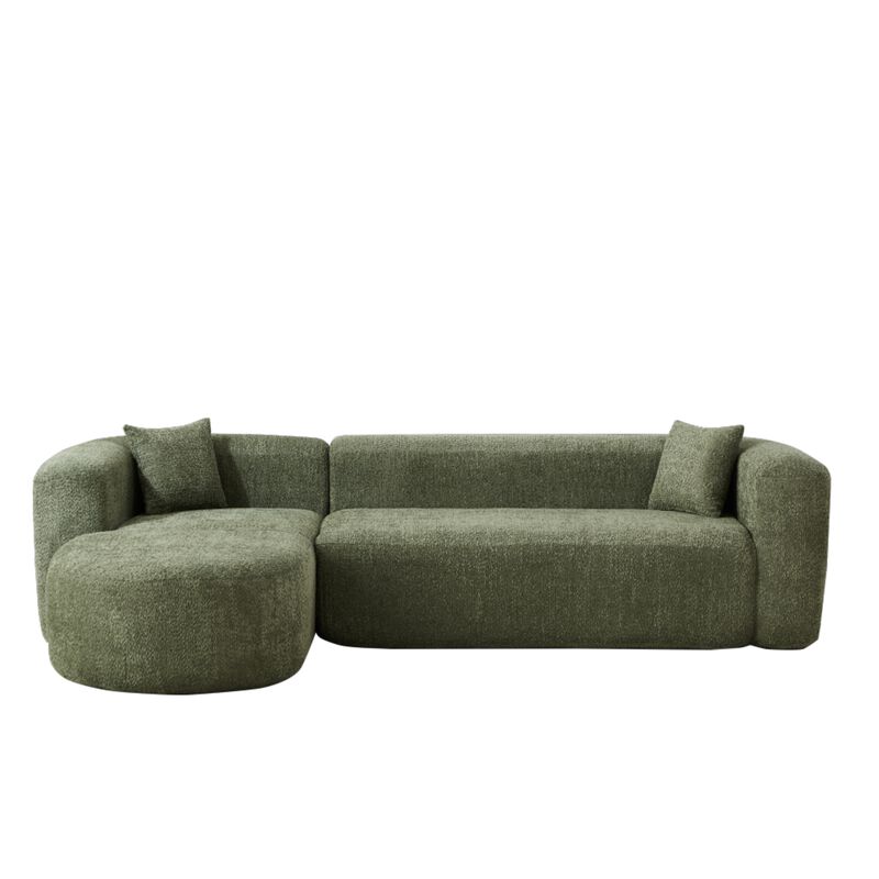 Rorvko Curved Chenille Sectional Sofa image number 0