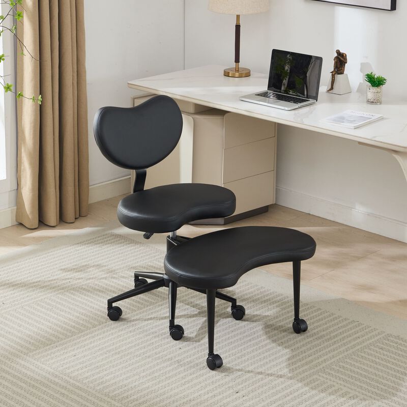 GOODSILO Flexible Seating Meditation Chair With Adjustable Footstool And Lumbar Support For Active Sitting Positions image number 1