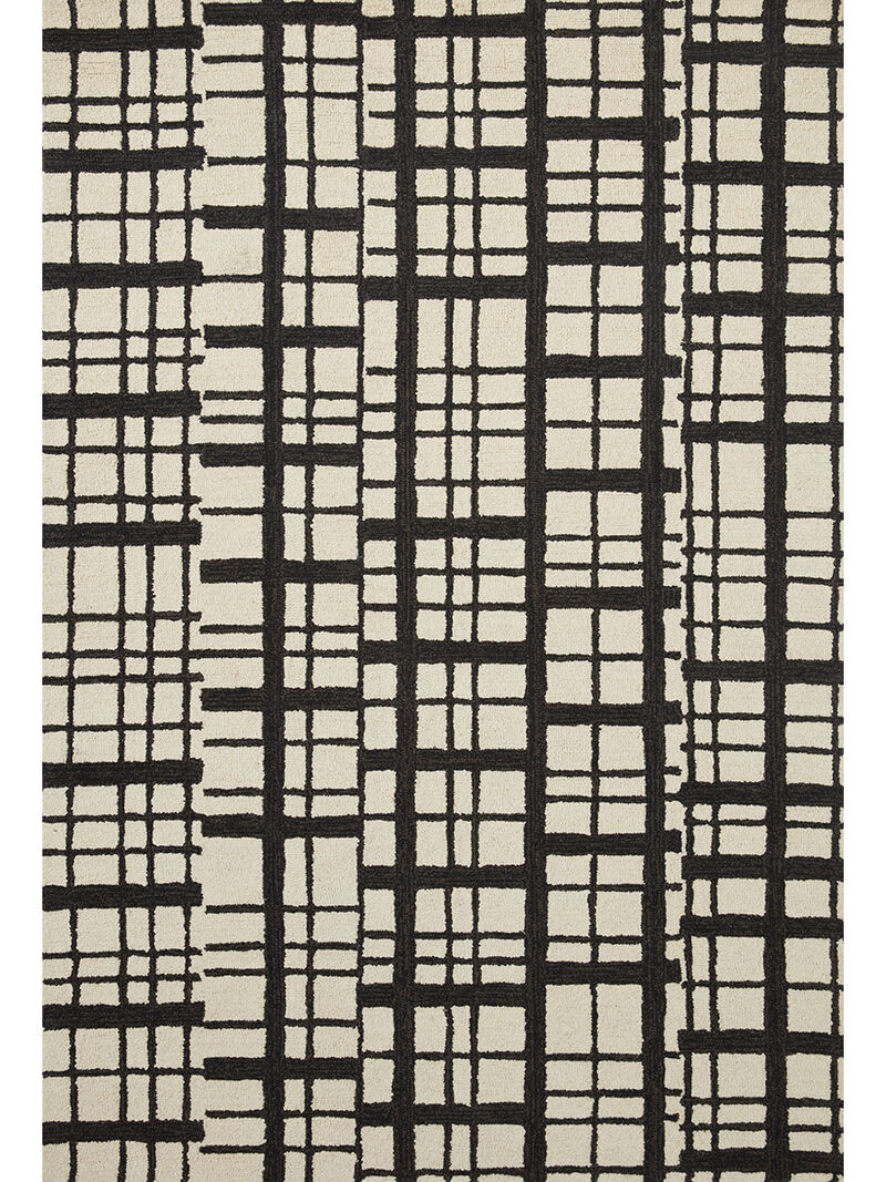 Polly POL02 Black/Ivory 8'6" x 11'6" Rug