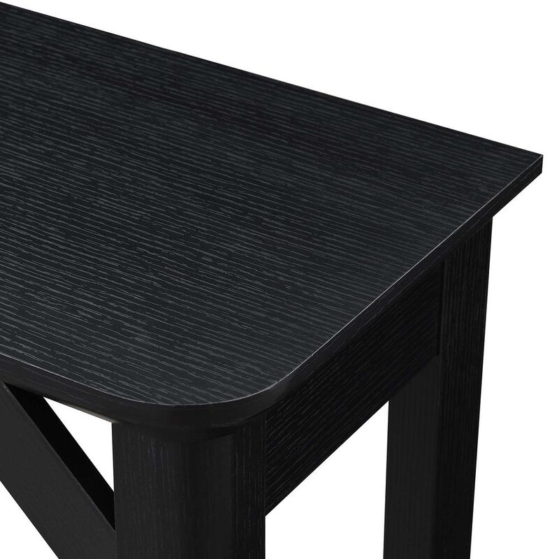 Convenience Concepts Winston Hall Table with Shelf, Black