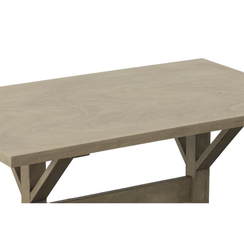 Carolina Living Florence Trestle Table - Weathered Gray