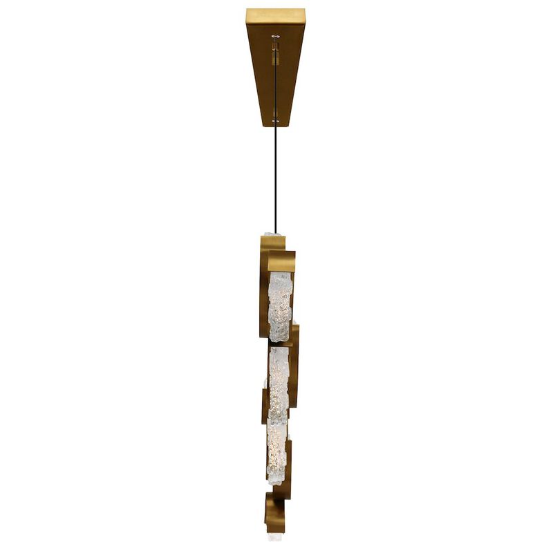 CWI Lighting Moon Integrated LED Brass Chandelier