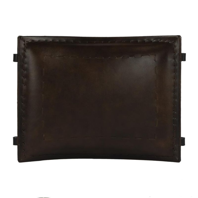 Butler Specialty Melton Leather 21.5"W Accent Stool, Dark Brown image number 3