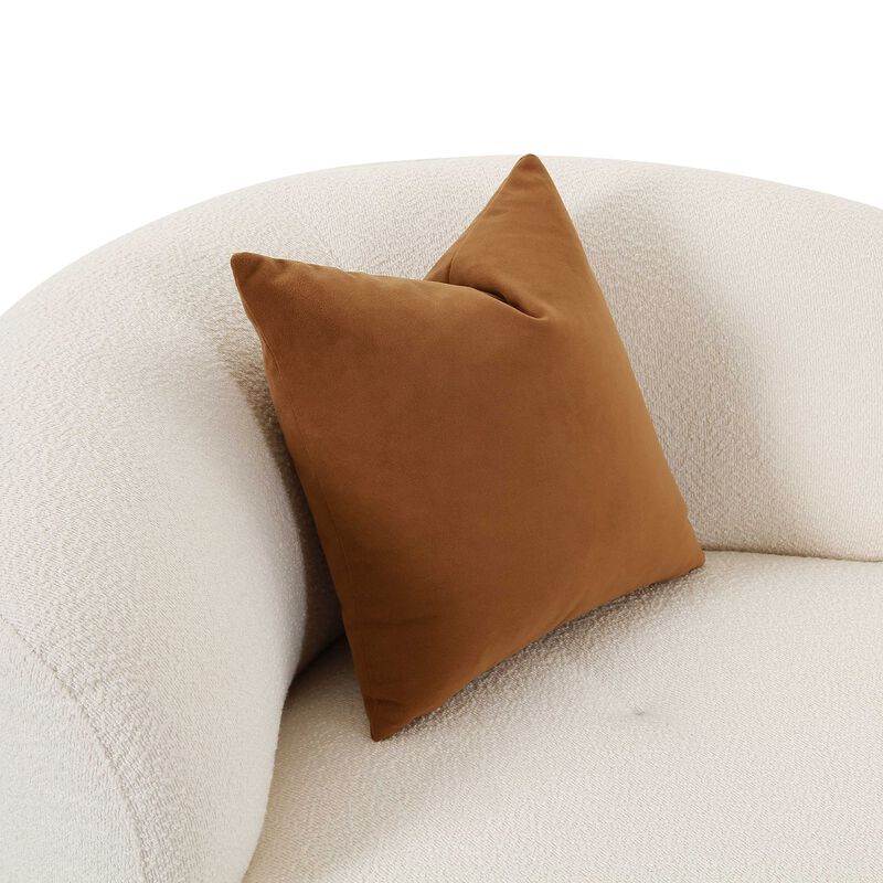 Casafoyer Fickle Cream Boucle Swivel Chair image number 3