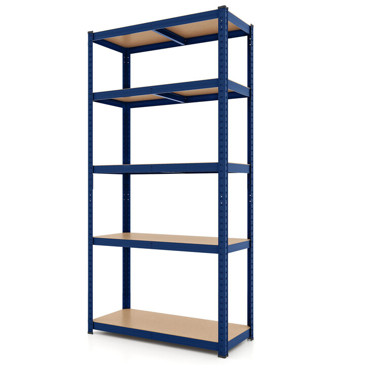 Steel Storage Shelf Unit – 5-Tier Heavy Duty Organizer Rack for Garage/Warehouse, 2000 LBS