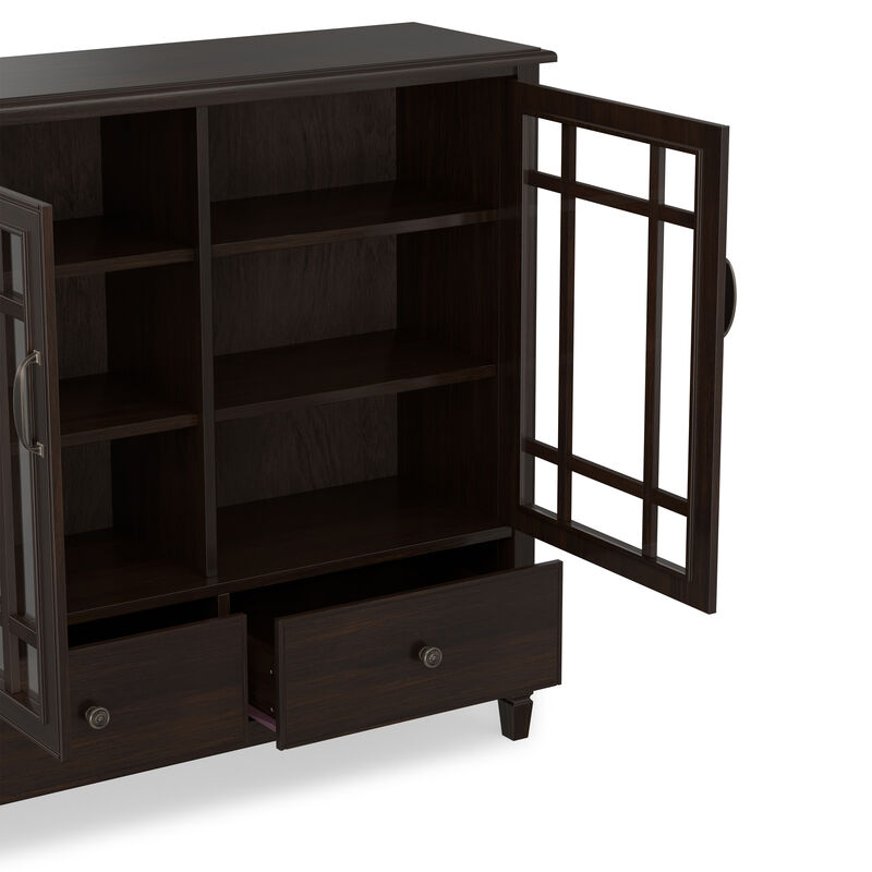 Connaught SOLID WOOD 46 inch Wide Traditional Tall Storage Cabinet in Dark Chestnut Brown image number 8