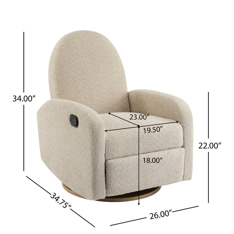 Christopher Knight Home Xorath 360 Swivel and Glider Recliner Chair image number 2