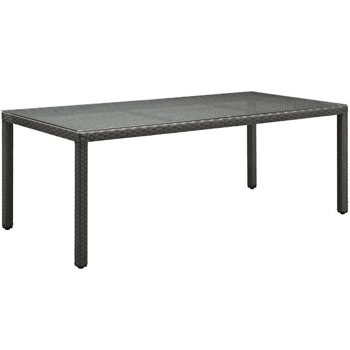 Modway - Sojourn 82" Outdoor Patio Dining Table Chocolate