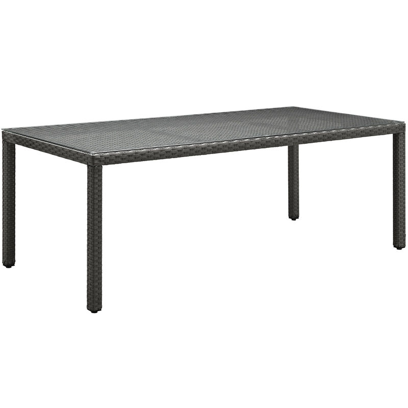 Modway - Sojourn 82" Outdoor Patio Dining Table Chocolate image number 0