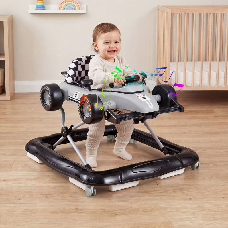 4-in-1 Adjustable Baby Walker with Activity Center and Music Box image number 1