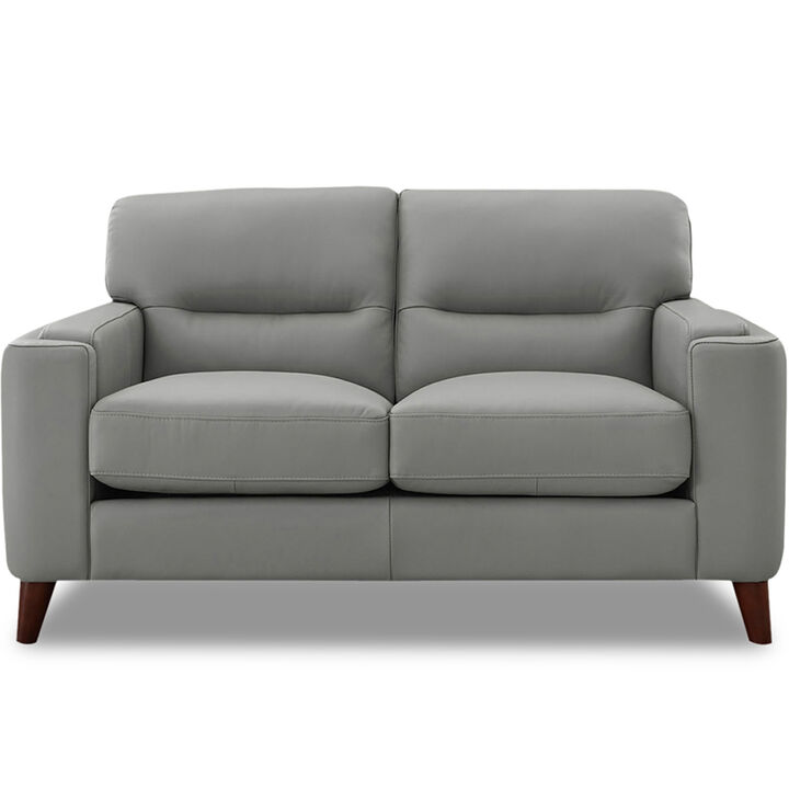 Elm Top Grain Leather Loveseat