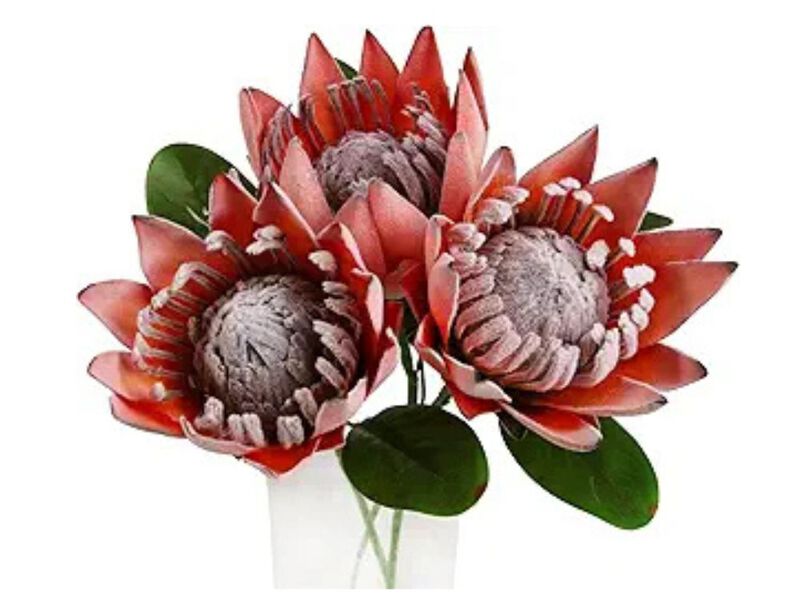 3 Piece Orange Artificial Flowers Wedding Centerpiece Decor image number 0