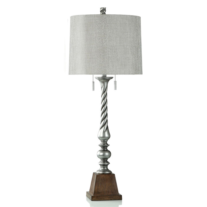 Silver And Brown Pedestal