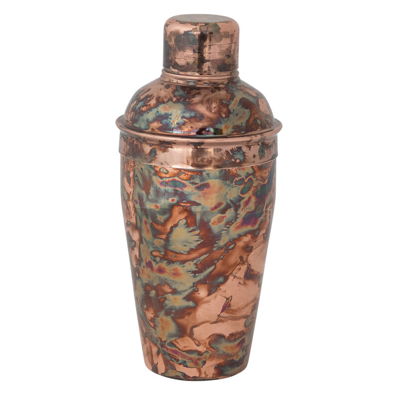 16-Ounce Oxidized Stainless Steel Cocktail Shaker, Copper Finish image number 0