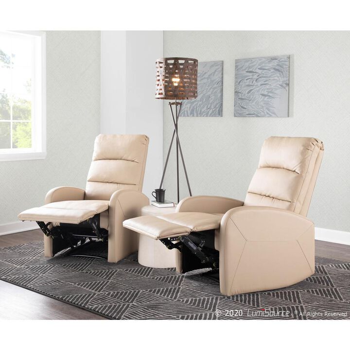 LumiSource Black PU Dormi Recliner Chair
