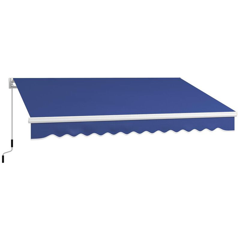 Hivvago Manual Retractable Patio Awning 13' x 8' with UV Protection image number 0