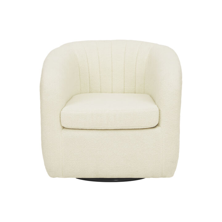Teamson home - Monroe faux shearing 28.75" Swivel Tub Chair