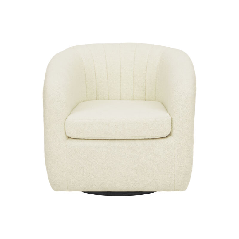 Teamson home - Monroe faux shearing 28.75" Swivel Tub Chair image number 0