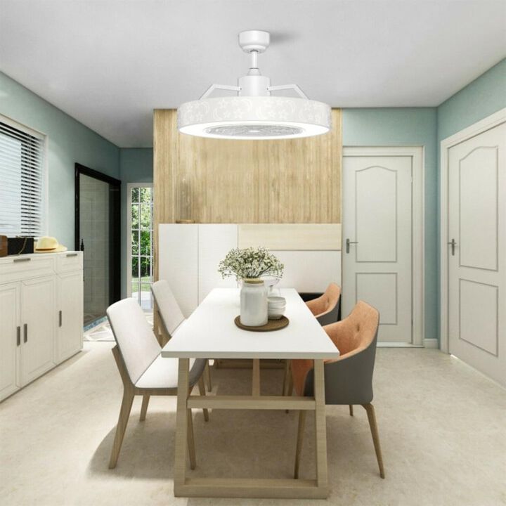 Hivvago 23 Inch Ceiling Fan with LED Light and Remote Control