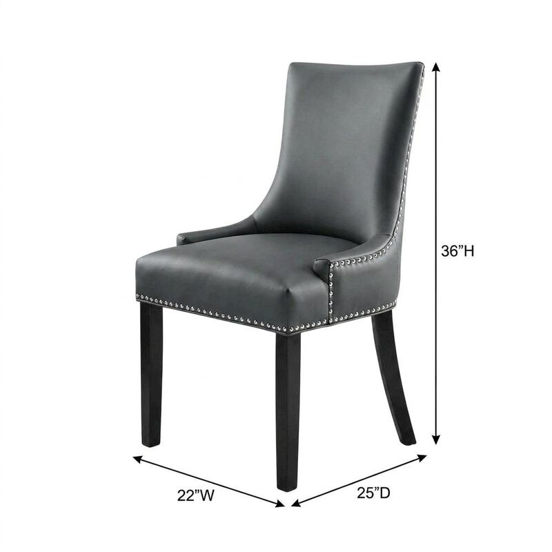 Vegan Leather Upholstered Dining Chair for Kitchen or Dining Room, Tan image number 2