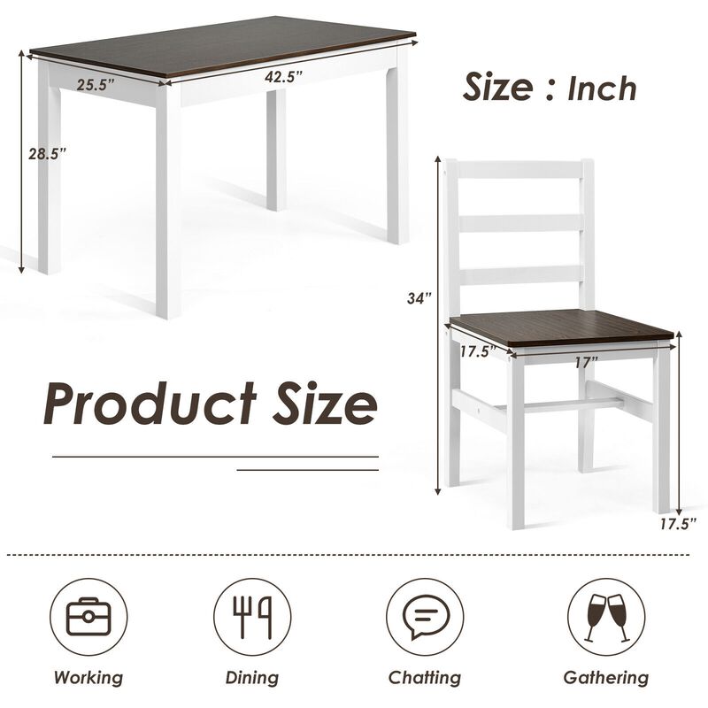 5-Piece Compact Kitchen Dining Set for Small Spaces and Modern Homes.