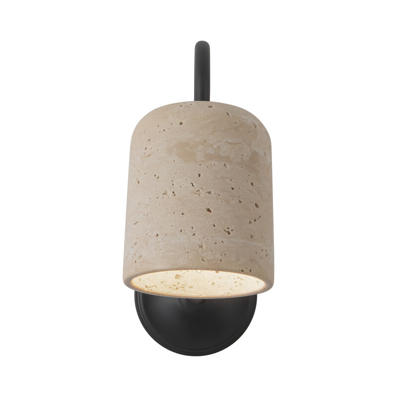 Bromley 5-in Damp-Rated Wall/Vanity Light with Natural Travertine Shade image number 3