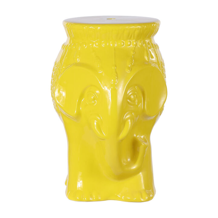 Orla Modern Bohemian Elephant Ceramic Garden Stool